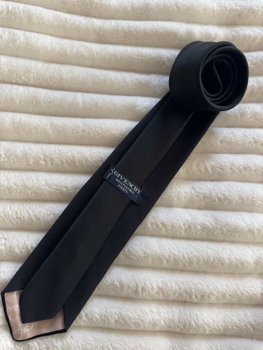 Classic Givenchy Black Silk Necktie